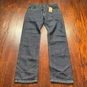 Levis 505 Jeans Mens 32x32 Blue Dark Wash Regular Fit Straight Leg NWT